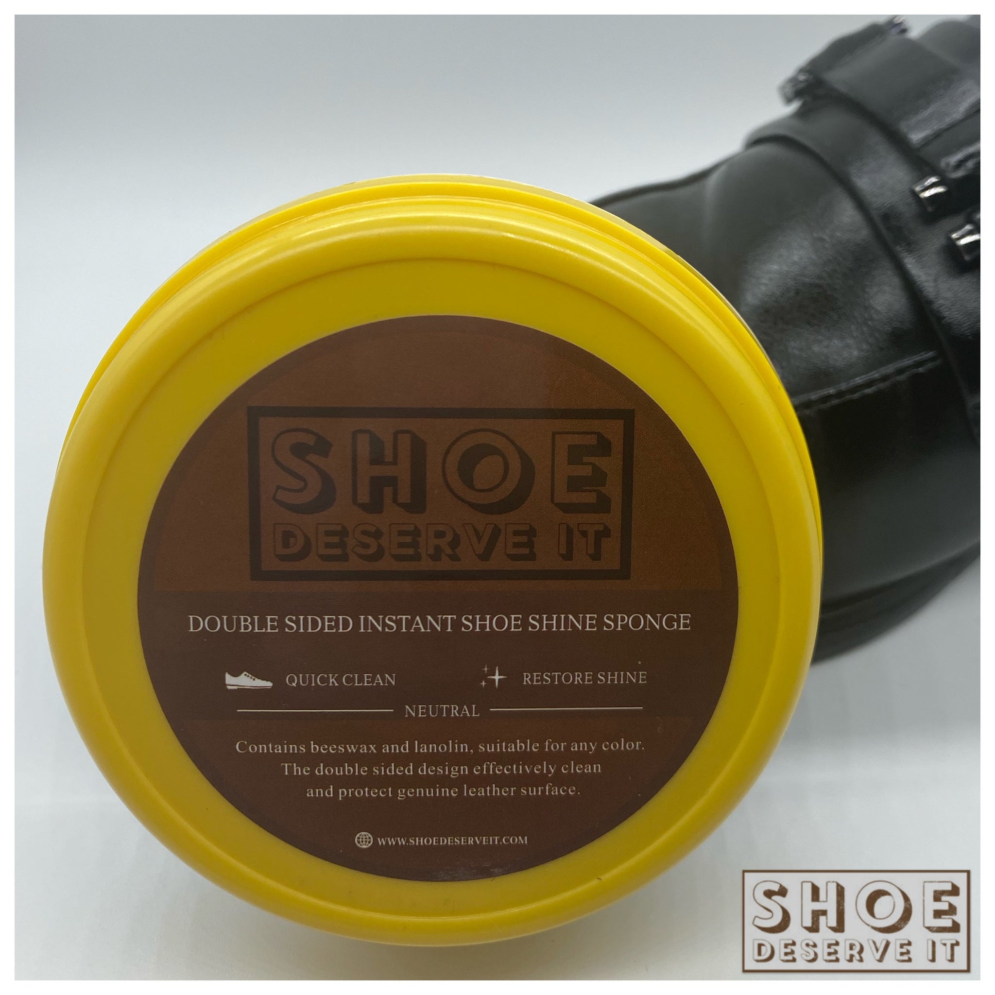 Shoe Shine Wax (with Sponge) Neutral – Shoe Deserve It